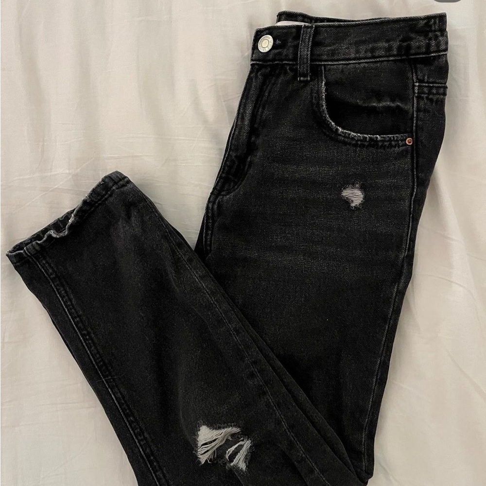 ZARA black ripped jeans